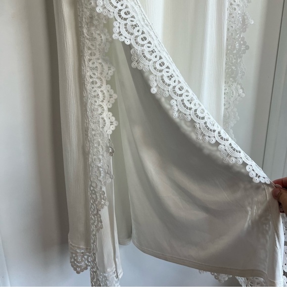 Lulus Sweeten the Occasion White Lace Short Sleeve Maxi Dress, Size XL - Picture 6 of 15